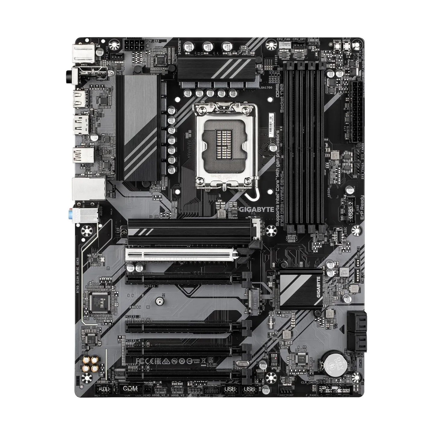 Gigabyte Mainboard|GIGABYTE|Intel B760 Express|LGA1700|ATX|Memory DDR5|Memory slots 4|B760DS3HWF6EGEN51.0