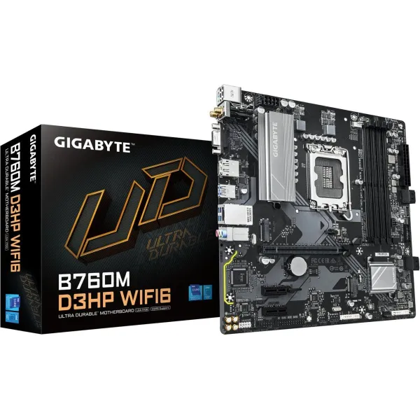 Gigabyte Mainboard|GIGABYTE|Intel B760 Express|LGA1700|Micro-ATX|Memory DDR5|Memory slots 4|B760MD3HPWIFI61.0