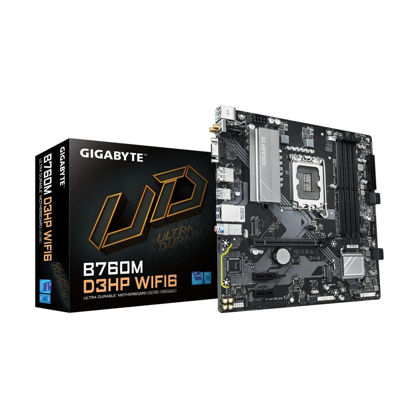 Gigabyte Mainboard|GIGABYTE|Intel B760 Express|LGA1700|Micro-ATX|Memory DDR5|Memory slots 4|B760MD3HPWIFI61.0