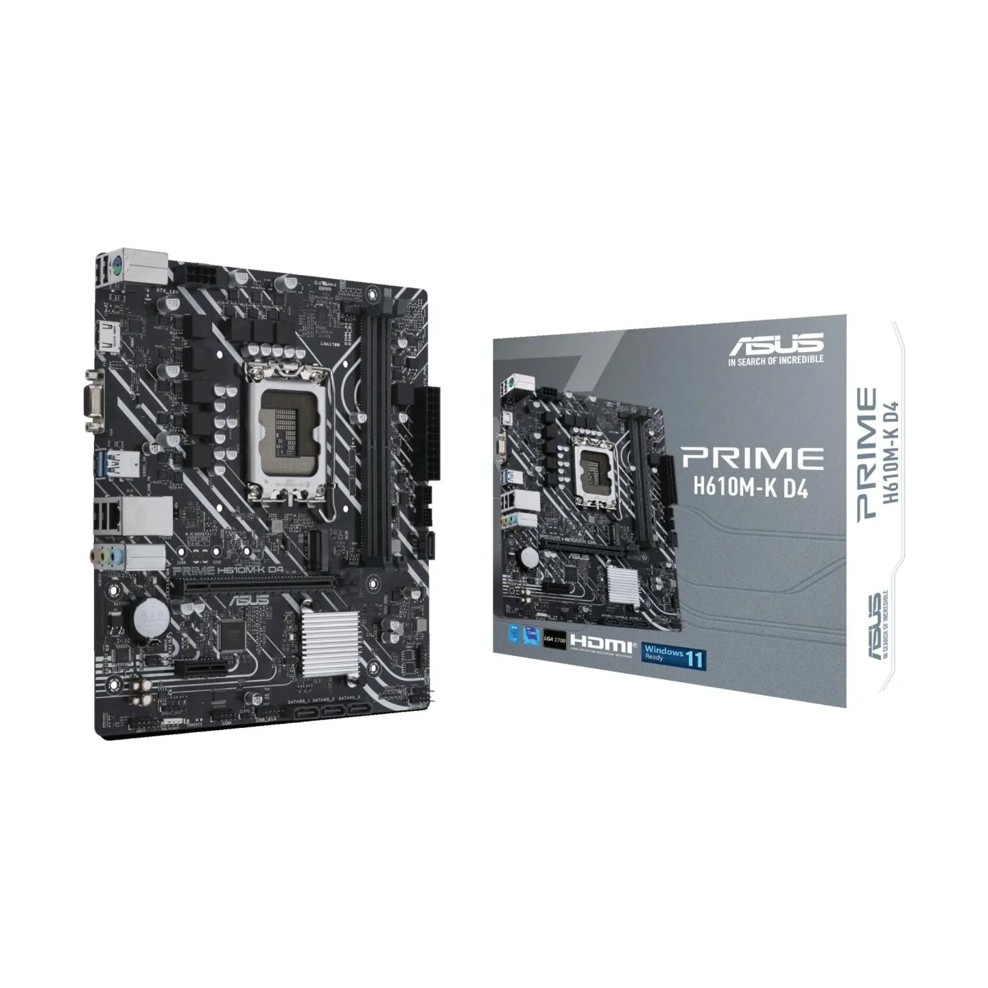 Asus Mainboard|ASUS|Intel H610|LGA1700|MicroATX|Memory DDR4|Memory slots 2|1xPCI-Express 3.0 1x|1xPCI-Express 4.0 16x|1xM.2|1x15