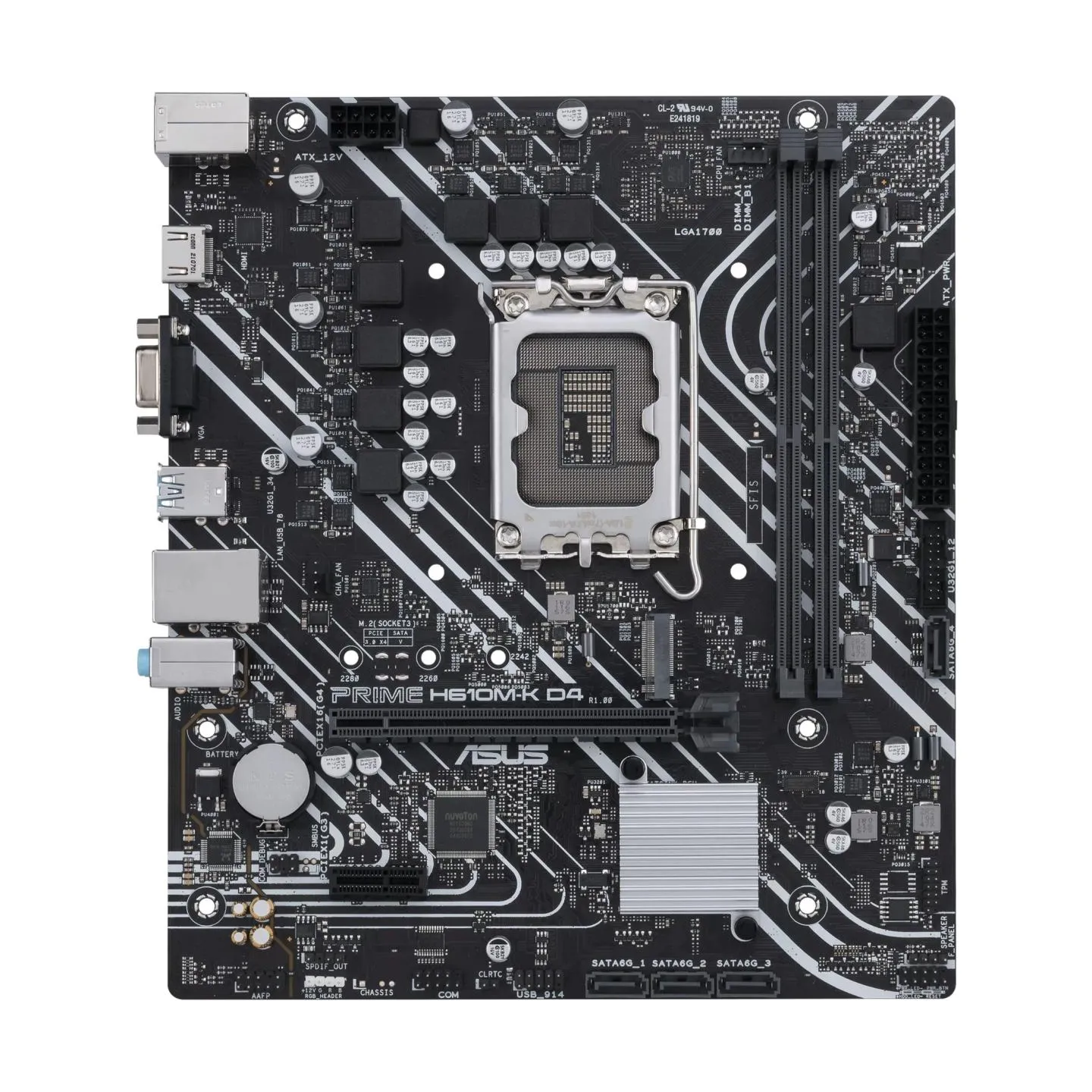 Asus Mainboard|ASUS|Intel H610|LGA1700|MicroATX|Memory DDR4|Memory slots 2|1xPCI-Express 3.0 1x|1xPCI-Express 4.0 16x|1xM.2|1x15