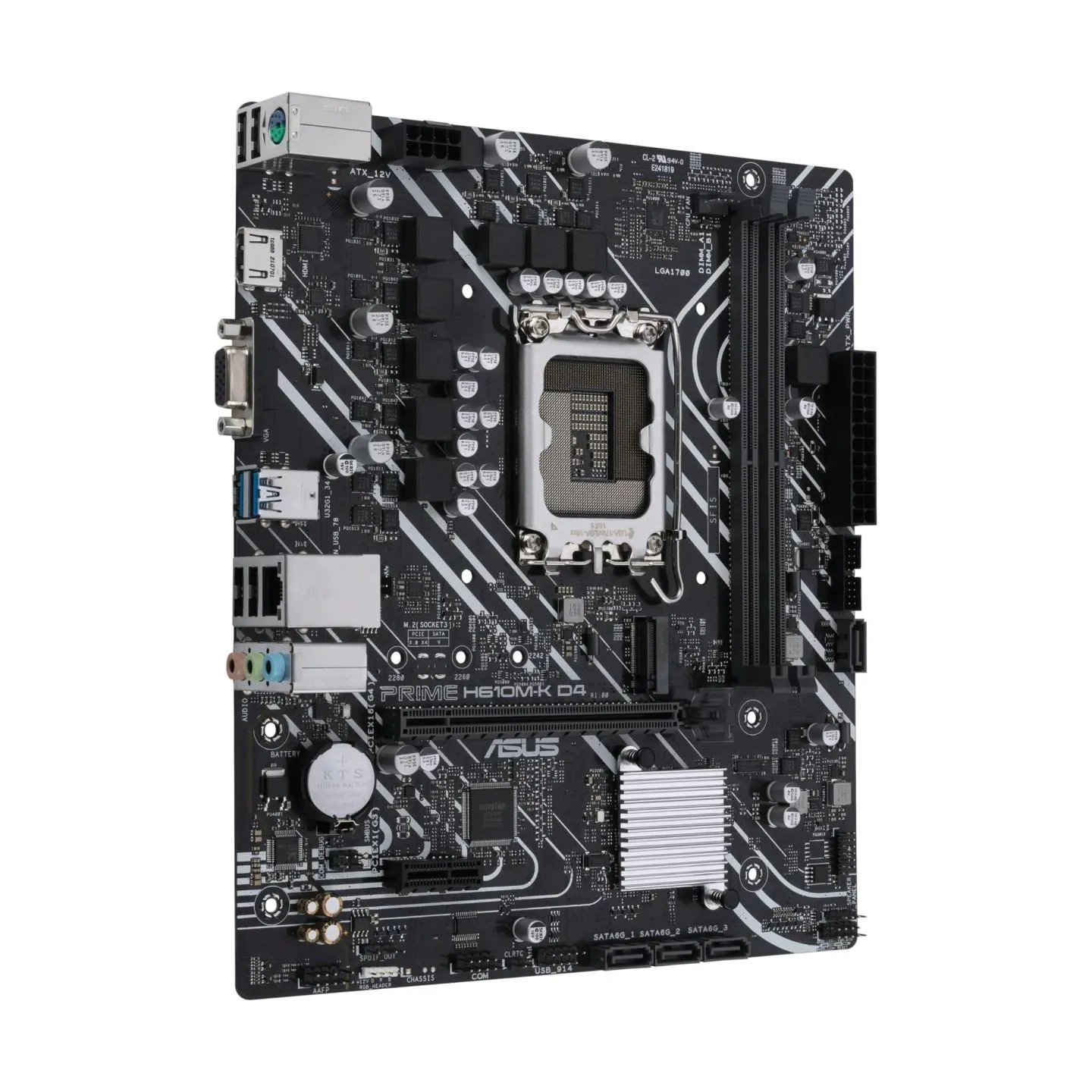 Asus Mainboard|ASUS|Intel H610|LGA1700|MicroATX|Memory DDR4|Memory slots 2|1xPCI-Express 3.0 1x|1xPCI-Express 4.0 16x|1xM.2|1x15