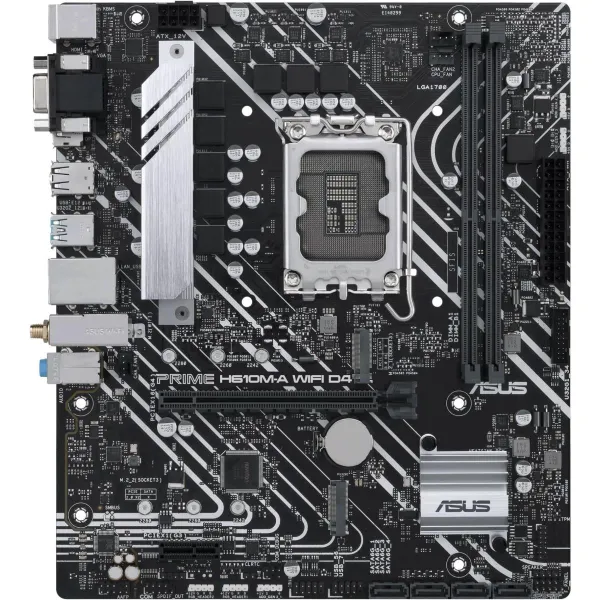 Asus Mainboard|ASUS|Intel H610|LGA1700|Micro-ATX|Memory DDR4|Memory slots 2|1xPCI-Express 3.0 1x|1xPCI-Express 4.0 16x|2xM.2|1x1