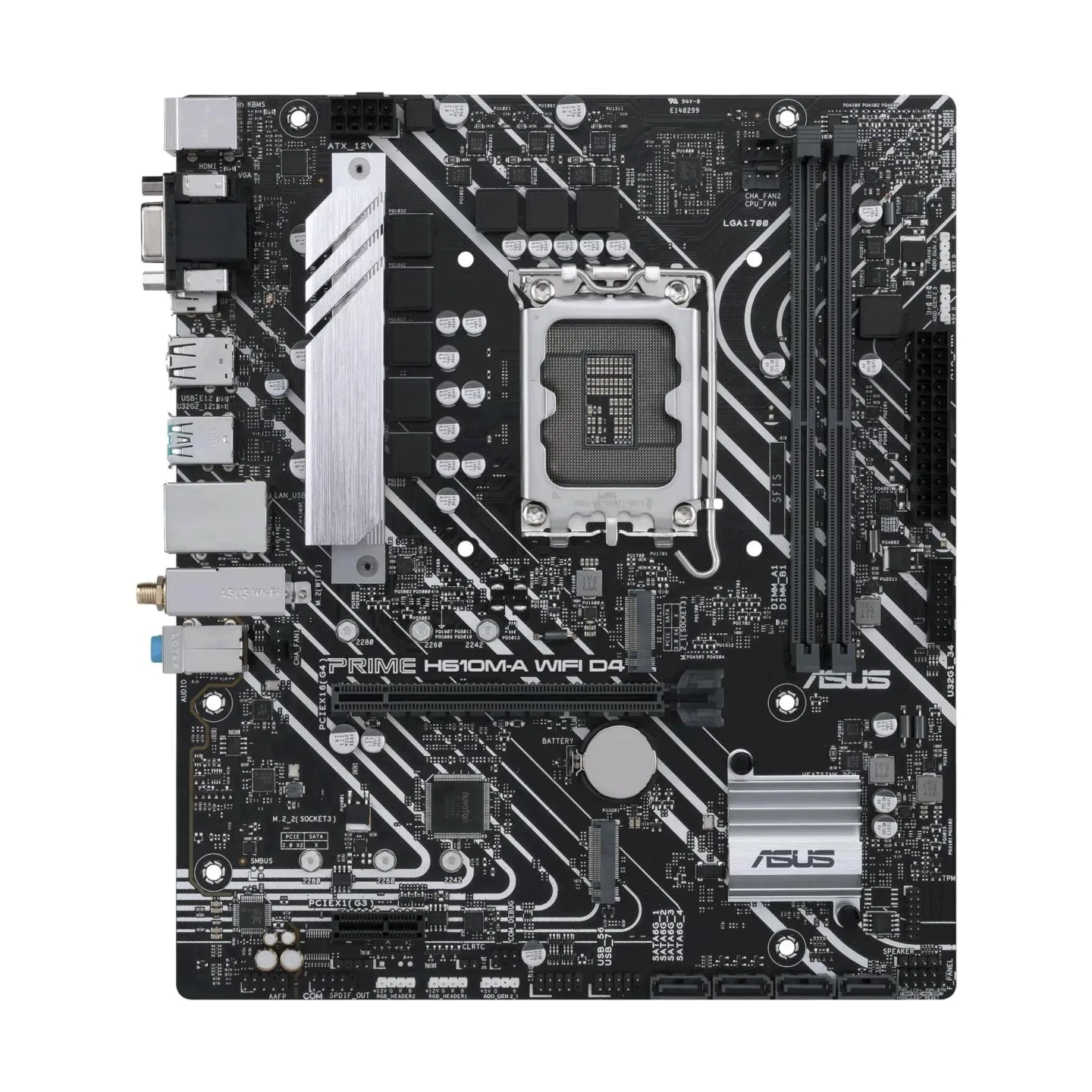 Asus Mainboard|ASUS|Intel H610|LGA1700|Micro-ATX|Memory DDR4|Memory slots 2|1xPCI-Express 3.0 1x|1xPCI-Express 4.0 16x|2xM.2|1x1