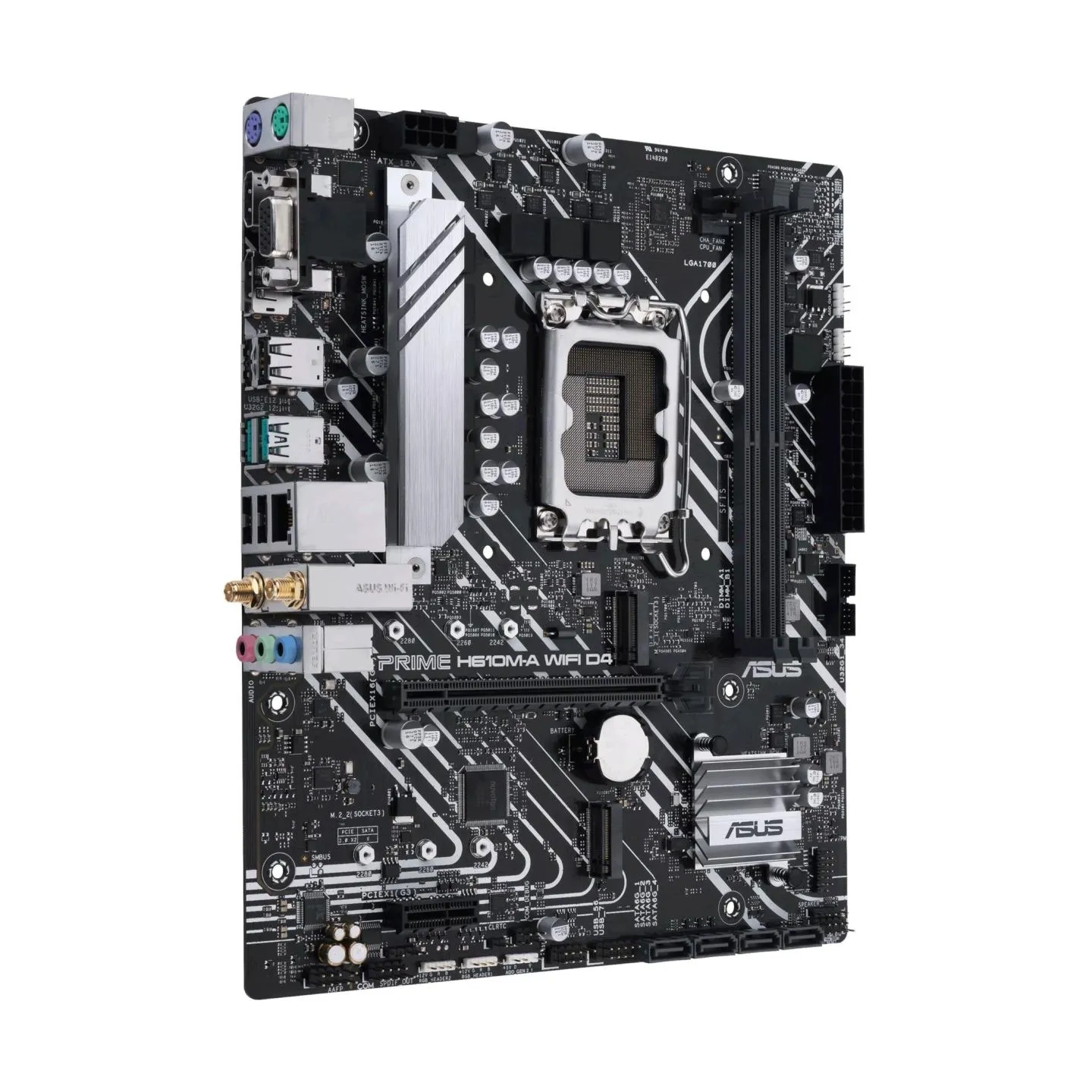 Asus Mainboard|ASUS|Intel H610|LGA1700|Micro-ATX|Memory DDR4|Memory slots 2|1xPCI-Express 3.0 1x|1xPCI-Express 4.0 16x|2xM.2|1x1