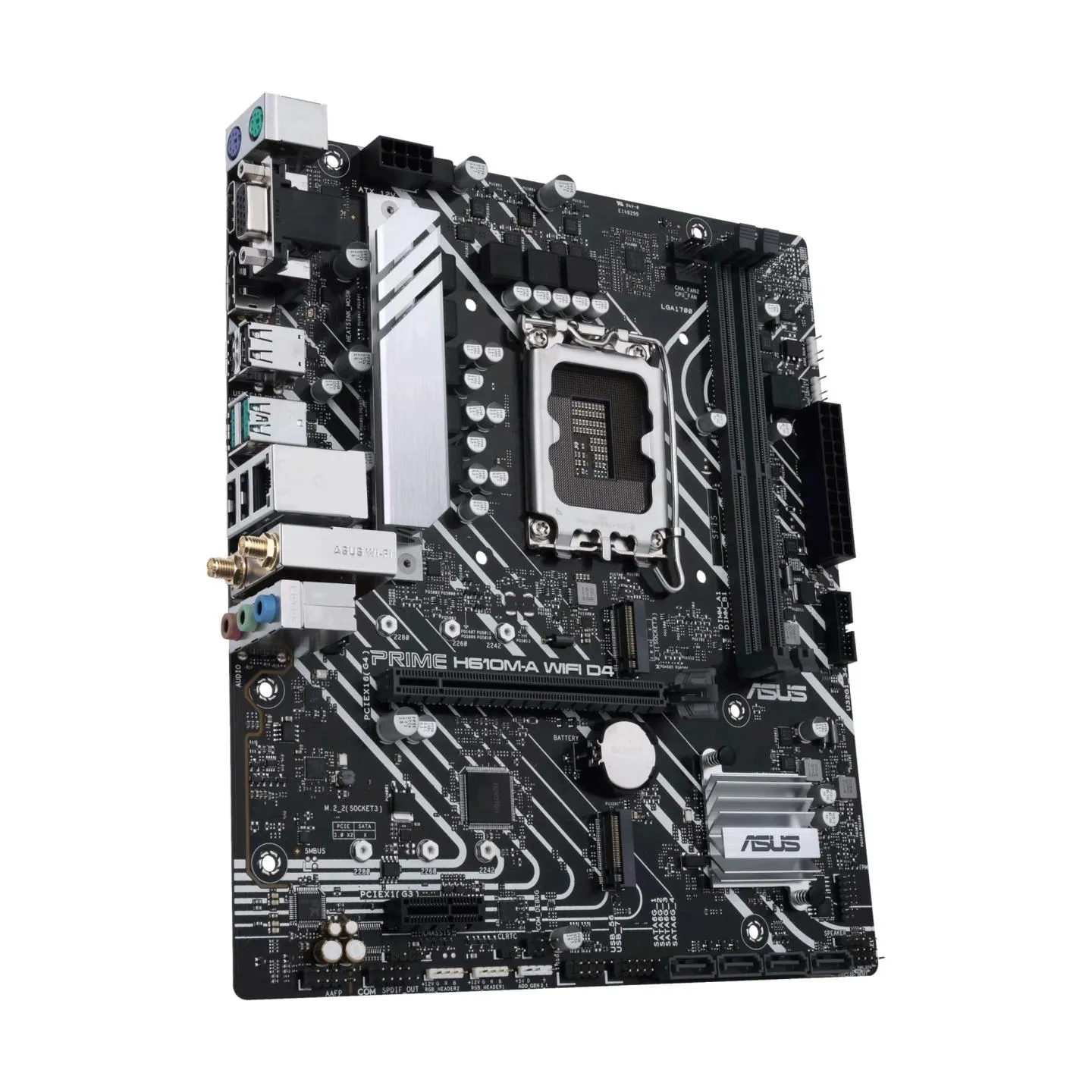 Asus Mainboard|ASUS|Intel H610|LGA1700|Micro-ATX|Memory DDR4|Memory slots 2|1xPCI-Express 3.0 1x|1xPCI-Express 4.0 16x|2xM.2|1x1