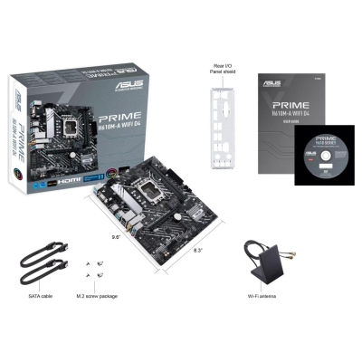 Asus Mainboard|ASUS|Intel H610|LGA1700|Micro-ATX|Memory DDR4|Memory slots 2|1xPCI-Express 3.0 1x|1xPCI-Express 4.0 16x|2xM.2|1x1