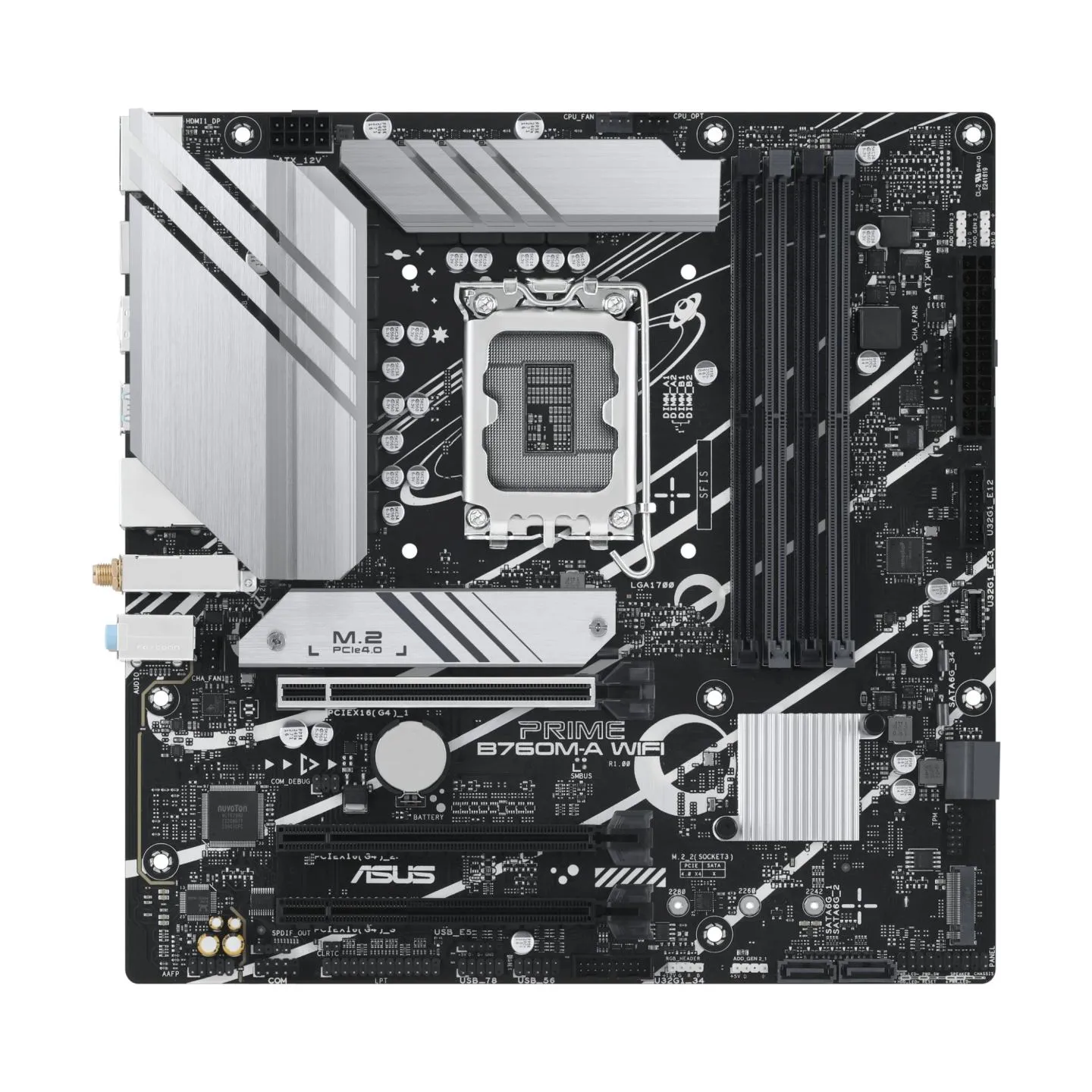 Asus Mainboard|ASUS|Intel B760 Express|LGA1700|Micro-ATX|Memory DDR5|Memory slots 4|3xPCI-Express 4.0 16x|2xM.2|2xHDMI|1xDisplay