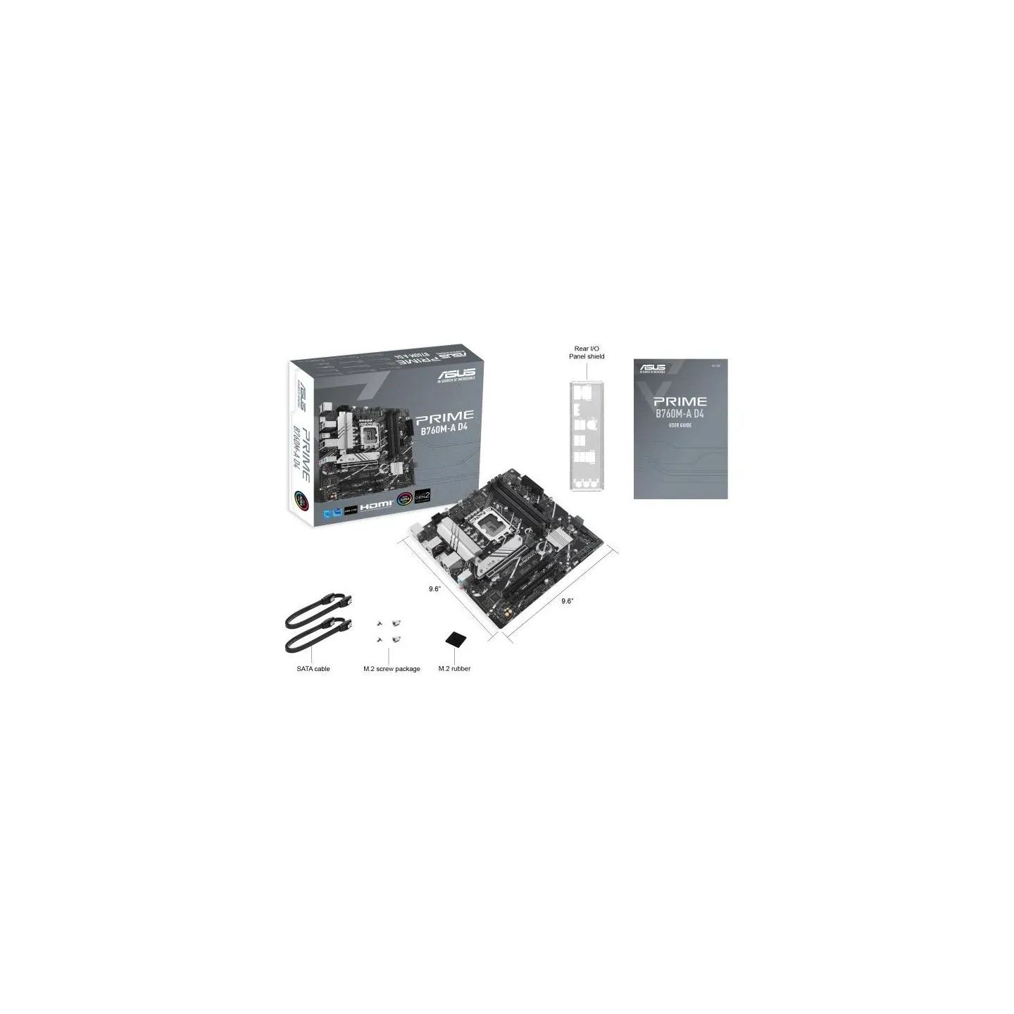 Asus Mainboard|ASUS|Intel B760 Express|LGA1700|Micro-ATX|Memory DDR4|Memory slots 4|1xPCI-Express 4.0 16x|2xM.2|1xHDMI|1xDisplay