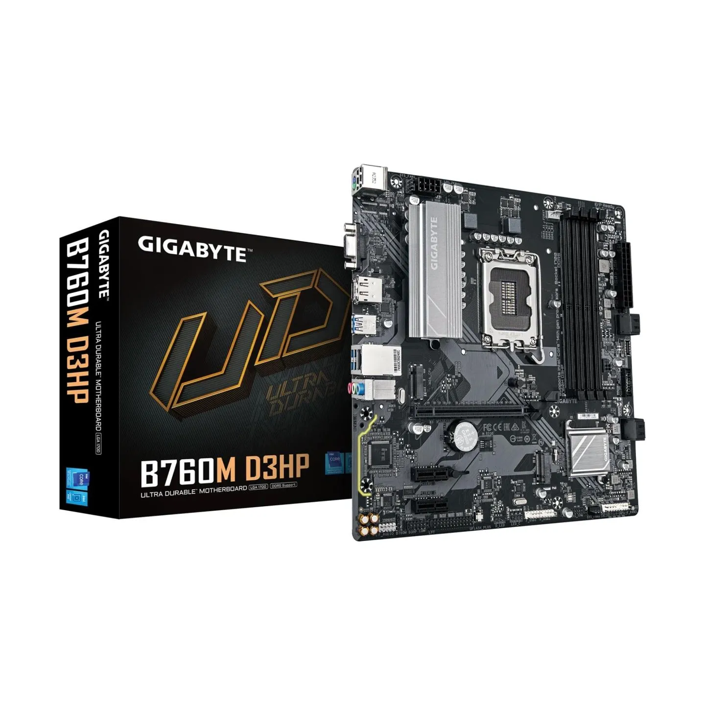 Gigabyte Mainboard|GIGABYTE|Intel B760 Express|LGA1700|Micro-ATX|Memory DDR5|Memory slots 4|2xPCI-Express 3.0 1x|1xPCI-Express 4