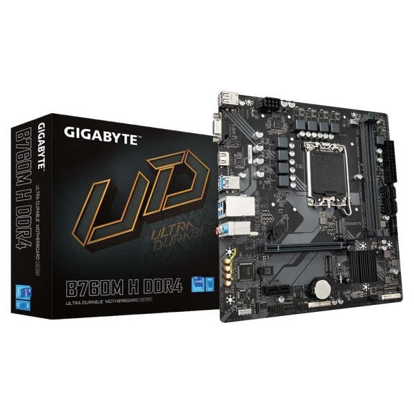 Gigabyte Mainboard|GIGABYTE|Intel B760 Express|LGA1700|Micro-ATX|Memory DDR4|Memory slots 2|1xPCI-Express 3.0 1x|1xPCI-Express 4