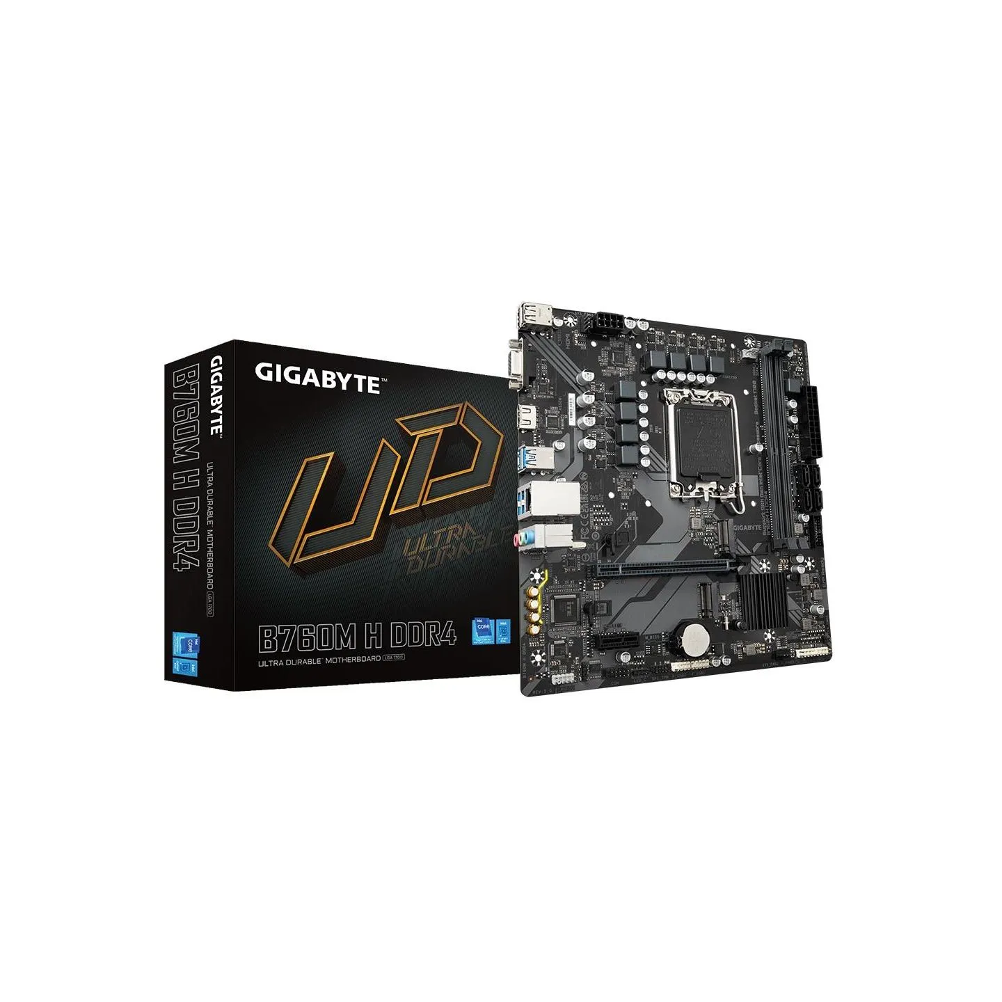 Gigabyte Mainboard|GIGABYTE|Intel B760 Express|LGA1700|Micro-ATX|Memory DDR4|Memory slots 2|1xPCI-Express 3.0 1x|1xPCI-Express 4