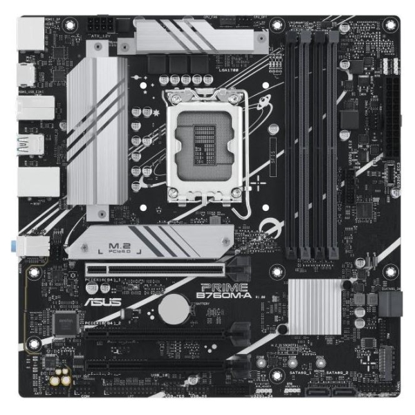 Asus Mainboard|ASUS|Intel B760 Express|LGA1700|Micro-ATX|Memory DDR5|Memory slots 4|2xPCI-Express 4.0 16x|2xM.2|1xHDMI|2xDisplay
