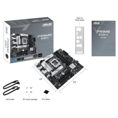 Asus Mainboard|ASUS|Intel B760 Express|LGA1700|Micro-ATX|Memory DDR5|Memory slots 4|2xPCI-Express 4.0 16x|2xM.2|1xHDMI|2xDisplay