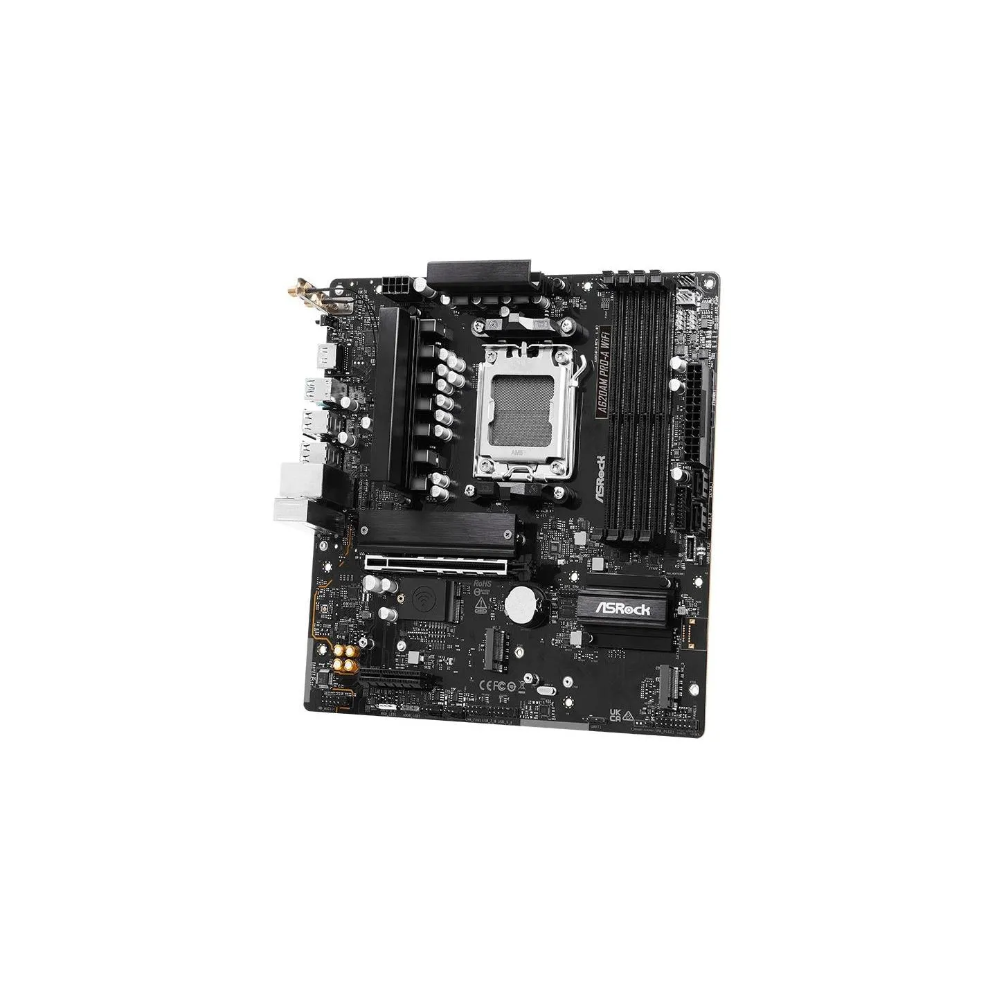 Asrock Mainboard|ASROCK|AMD A620A|micro ATX|RAM DDR5-SDRAM|2xSlots|Wi-Fi Yes|Bluetooth Yes|1xPCI Express x4 slots|A620AMPRO-AWIF