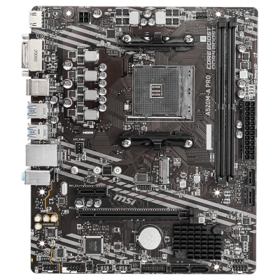 MSI Mainboard|MSI|AMD A520|SAM4|MicroATX|1xPCI-Express 3.0 1x|1xPCI-Express 3.0 16x|1xM.2|Memory DDR4|Memory slots 2|1xDVI|1xHDM