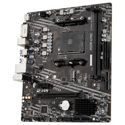 MSI Mainboard|MSI|AMD A520|SAM4|MicroATX|1xPCI-Express 3.0 1x|1xPCI-Express 3.0 16x|1xM.2|Memory DDR4|Memory slots 2|1xDVI|1xHDM