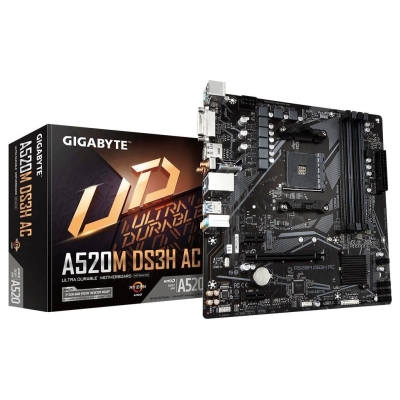 Gigabyte Mainboard|GIGABYTE|AMD A520|SAM4|Micro-ATX|Memory DDR4|Memory slots 4|A520MDS3HAC1.4