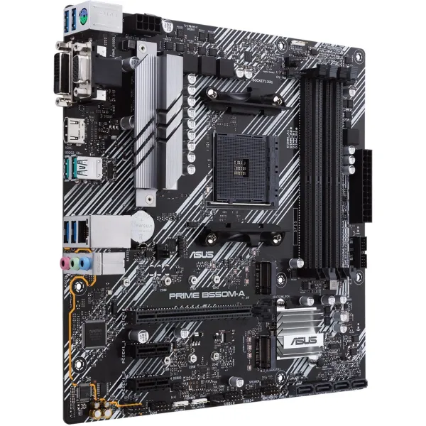 Asus Mainboard|ASUS|AMD B550|SAM4|MicroATX|Memory DDR4|Memory slots 4|2xPCI-Express 3.0 1x|1xPCI-Express 4.0 16x|2xM.2|1x15pin D