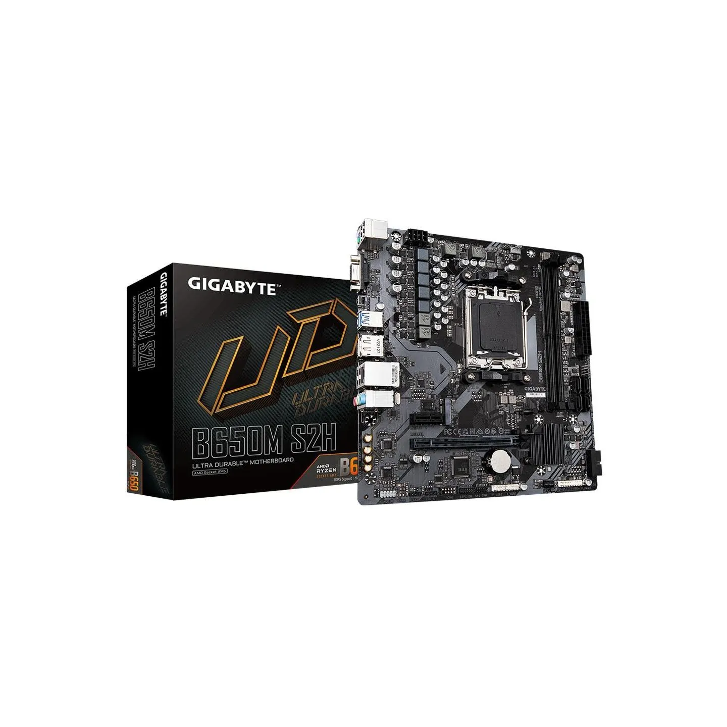 Gigabyte Mainboard|GIGABYTE|AMD B650|SAM5|Micro-ATX|Memory DDR5|Memory slots 2|B650MS2H1.4