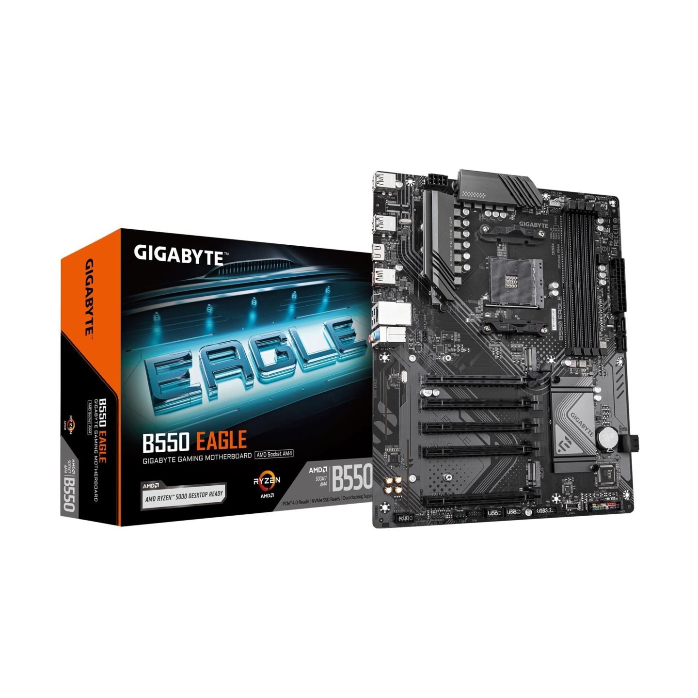 Gigabyte Mainboard|GIGABYTE|AMD B550|SAM4|ATX|Memory DDR4|Memory slots 4|4xPCI-Express 3.0 1x|1xPCI-Express 4.0 16x|2xM.2|1xHDMI