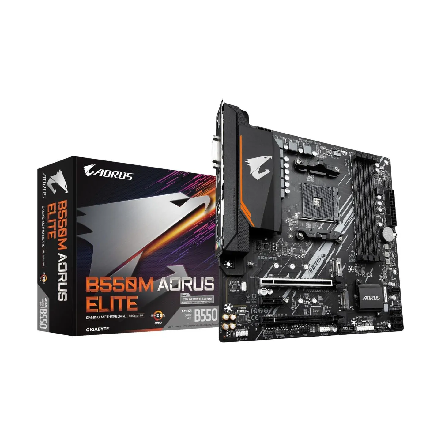 Gigabyte Mainboard|GIGABYTE|AMD B550|SAM4|Micro-ATX|Memory DDR4|Memory slots 4|1xPCI-Express 3.0 1x|1xPCI-Express 3.0 4x|1xPCI-E