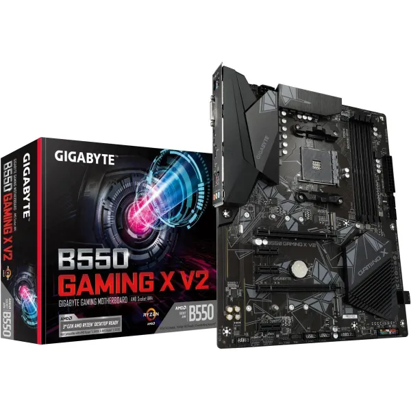 Gigabyte Mainboard|GIGABYTE|AMD B550|SAM4|ATX|Memory DDR4|Memory slots 4|3xPCI-Express 3.0 1x|1xPCI-Express 3.0 2x|1xPCI-Express
