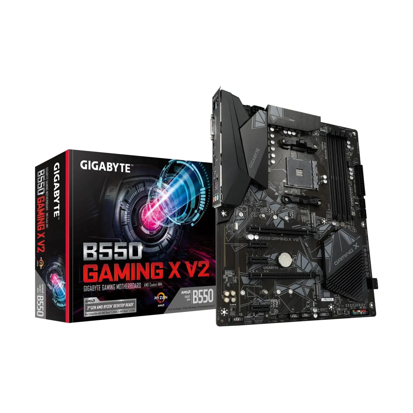 Gigabyte Mainboard|GIGABYTE|AMD B550|SAM4|ATX|Memory DDR4|Memory slots 4|3xPCI-Express 3.0 1x|1xPCI-Express 3.0 2x|1xPCI-Express