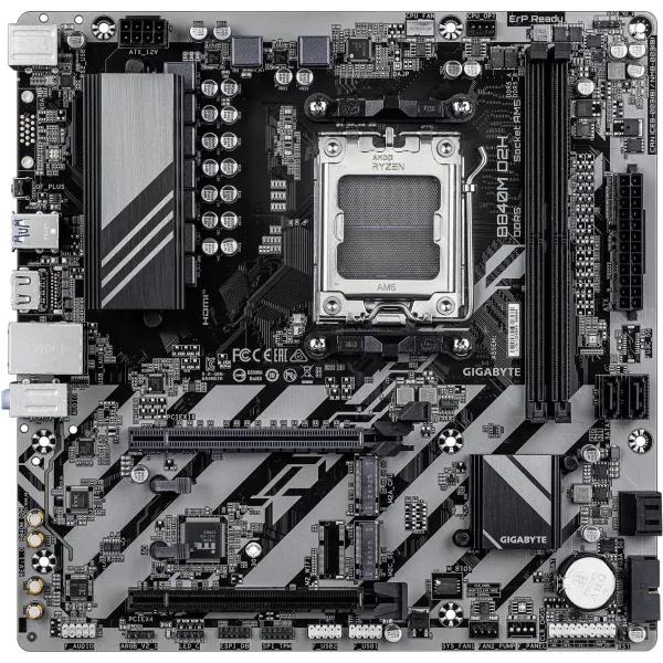 Gigabyte Mainboard|GIGABYTE|AMD B840|Socket AM5|micro ATX|RAM DDR5-SDRAM|2xSlots|2xNumber of M.2 (M) slots|B840MD2H1.2