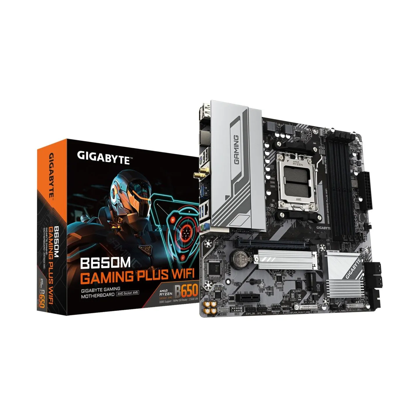 Gigabyte Mainboard|GIGABYTE|AMD B650|SAM5|Micro-ATX|Memory DDR5|Memory slots 4|B650MGAMINGPLUSWF1.3