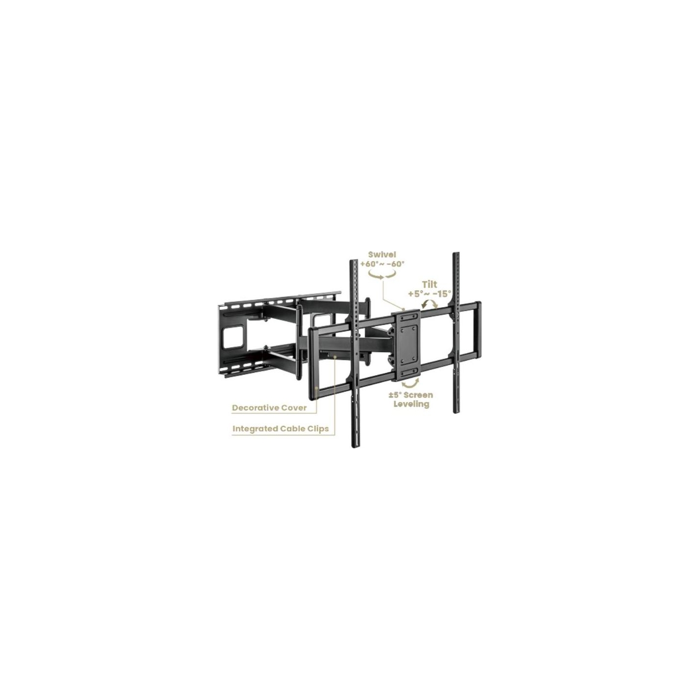 Gembird Full-motion TV wall mount 60-120