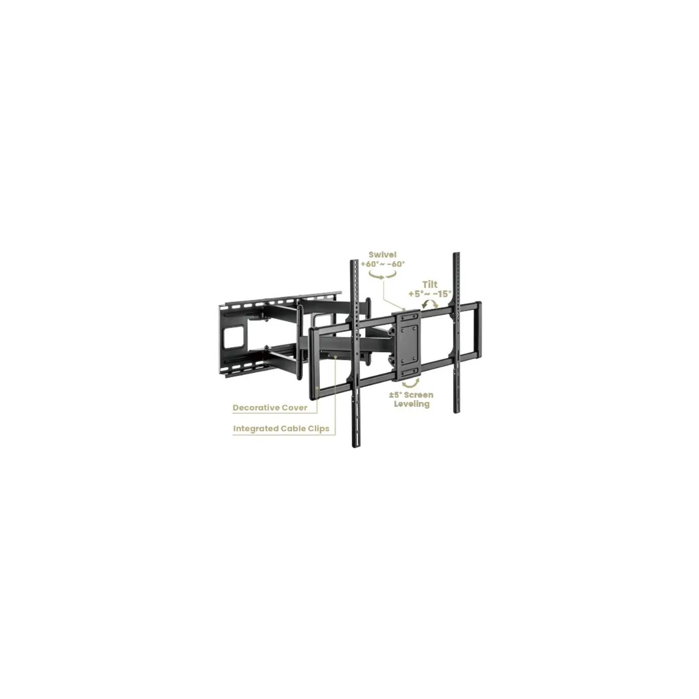 Gembird TV SET ACC WALL MOUNT 60-120"/WM-120ST-01 GEMBIRD
