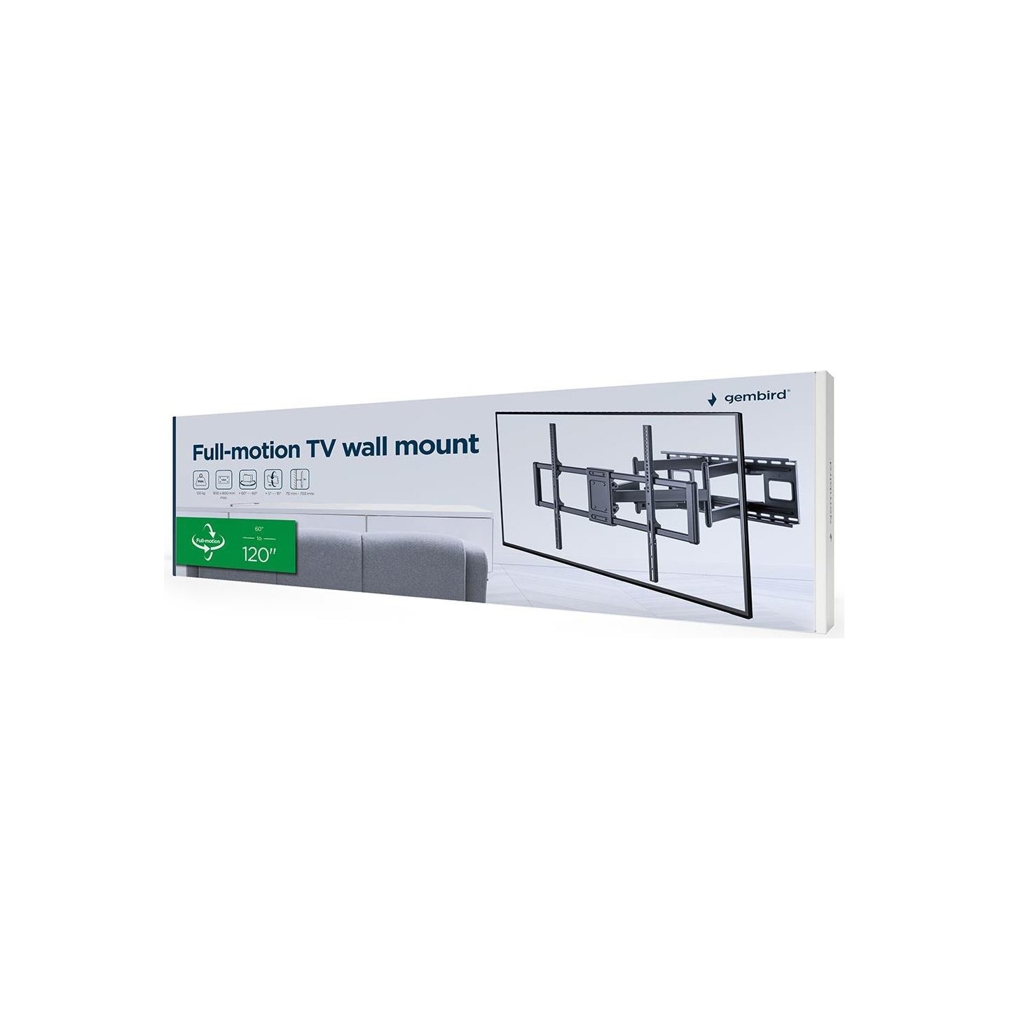 Gembird Full-motion TV wall mount 60-120