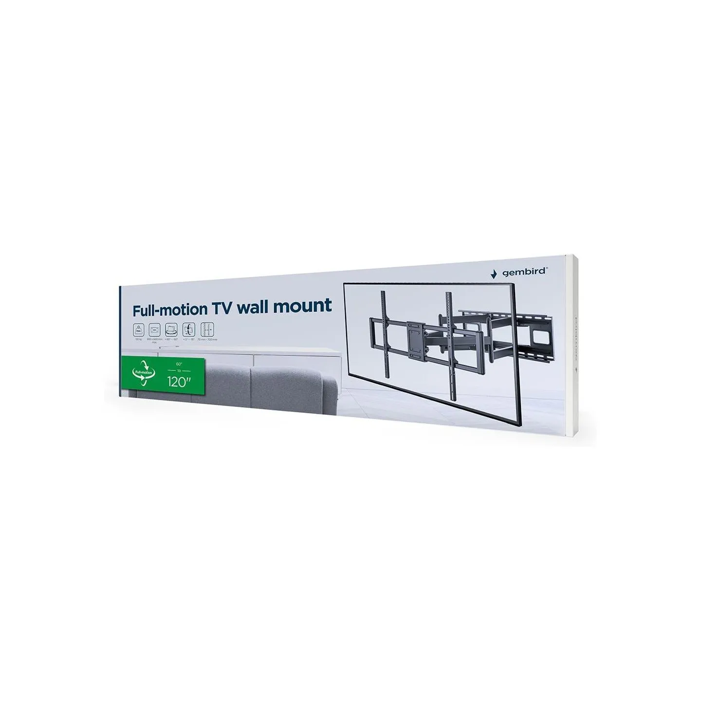 Gembird TV SET ACC WALL MOUNT 60-120"/WM-120ST-01 GEMBIRD