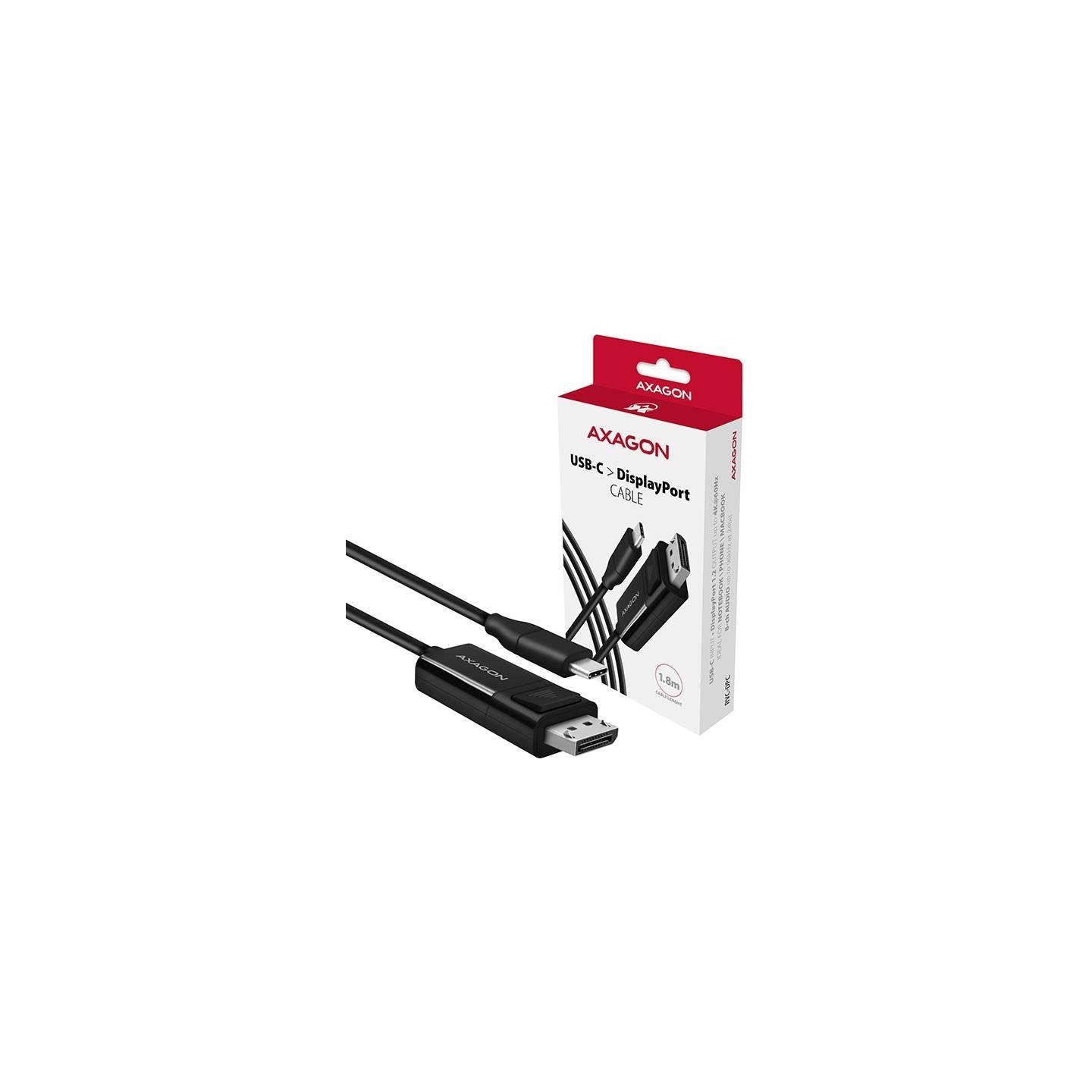Axagon Active USB-C -> DisplayPort cable - adapter AXAGON RVC-DPC for connecting a DisplayPort monitor/TV/projector to a noteboo