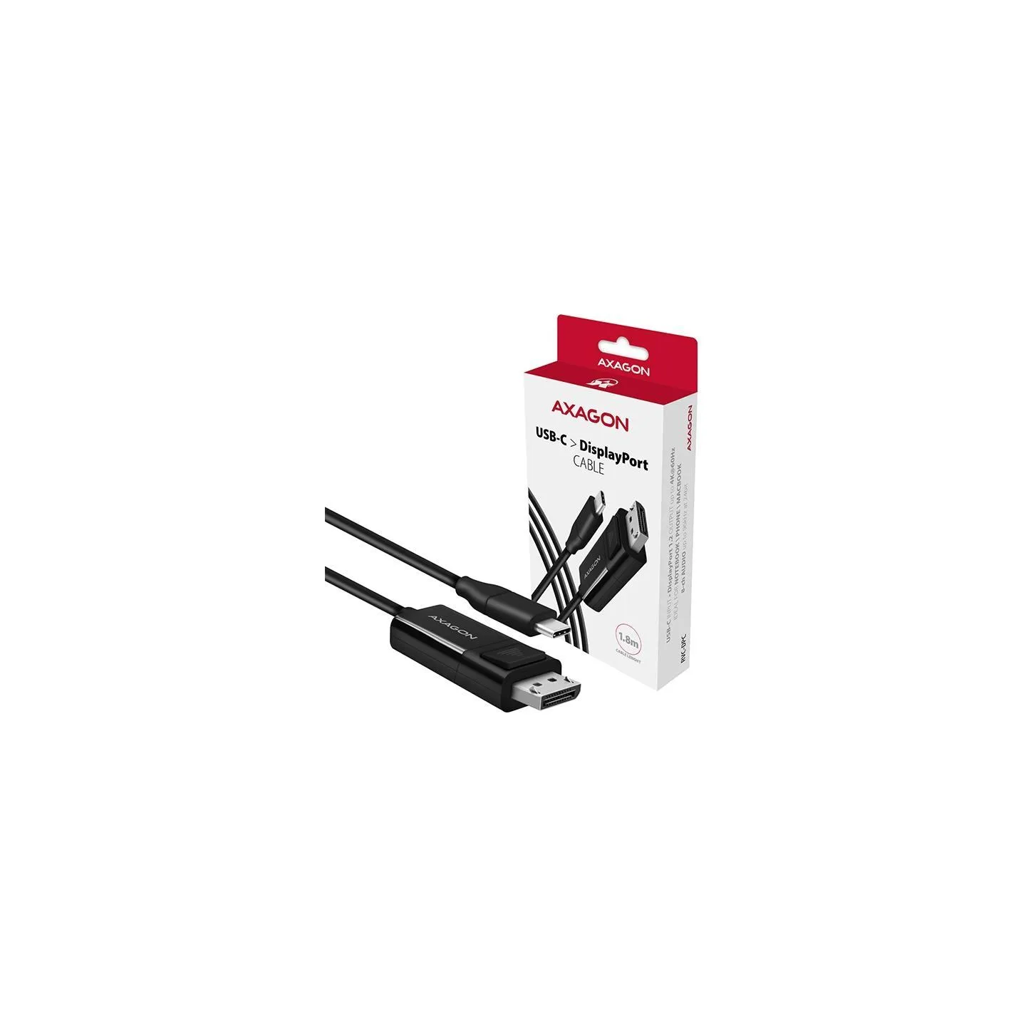 Axagon Active USB-C -> DisplayPort cable - adapter AXAGON RVC-DPC for connecting a DisplayPort monitor/TV/projector to a noteboo