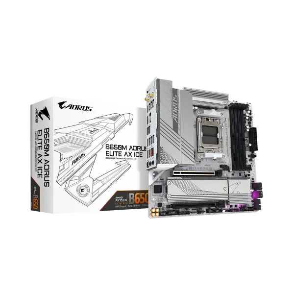 Gigabyte Mainboard|GIGABYTE|AMD B650|SAM5|Micro-ATX|Memory DDR5|Memory slots 4|B650MAELITEAXICE1.1
