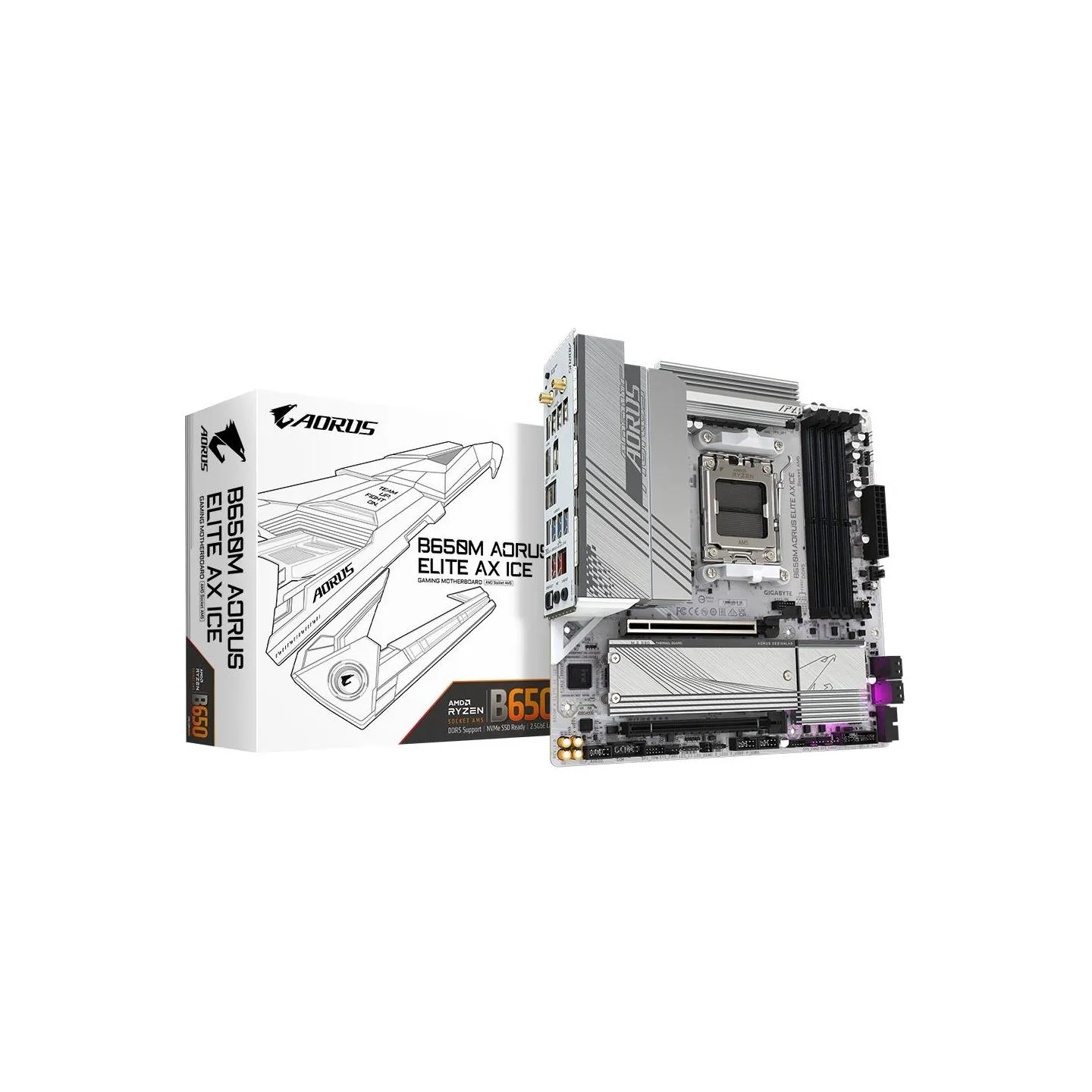 Gigabyte Mainboard|GIGABYTE|AMD B650|SAM5|Micro-ATX|Memory DDR5|Memory slots 4|B650MAELITEAXICE1.1