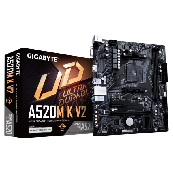 Gigabyte Mainboard|GIGABYTE|AMD A520|SAM4|Micro-ATX|Memory DDR4|Memory slots 2|1xPCI-Express 3.0 1x|1xPCI-Express 3.0 16x|1xM.2|