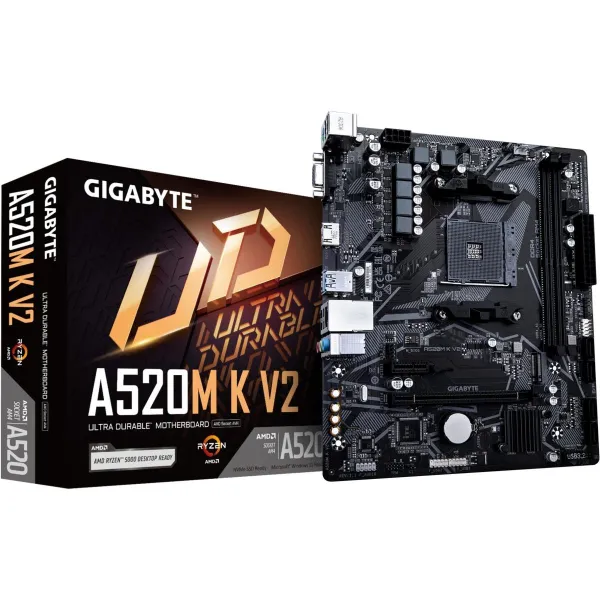Gigabyte Mainboard|GIGABYTE|AMD A520|SAM4|Micro-ATX|Memory DDR4|Memory slots 2|1xPCI-Express 3.0 1x|1xPCI-Express 3.0 16x|1xM.2|
