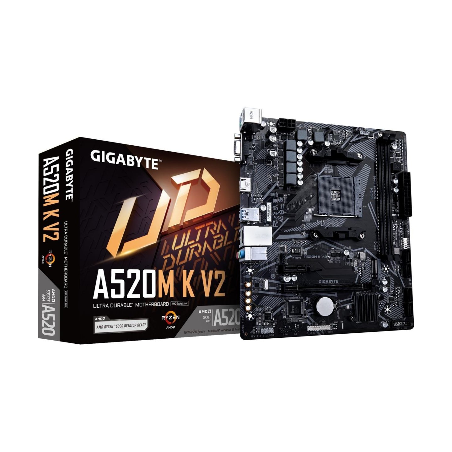 Gigabyte Mainboard|GIGABYTE|AMD A520|SAM4|Micro-ATX|Memory DDR4|Memory slots 2|1xPCI-Express 3.0 1x|1xPCI-Express 3.0 16x|1xM.2|