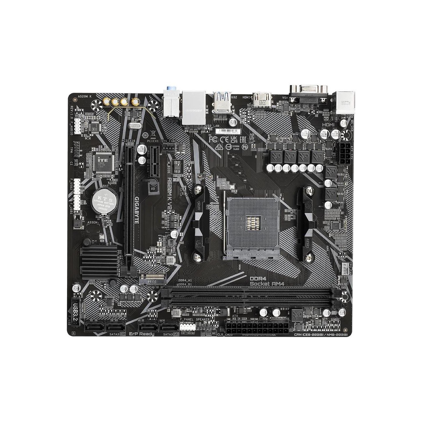 Gigabyte Mainboard|GIGABYTE|AMD A520|SAM4|Micro-ATX|Memory DDR4|Memory slots 2|1xPCI-Express 3.0 1x|1xPCI-Express 3.0 16x|1xM.2|