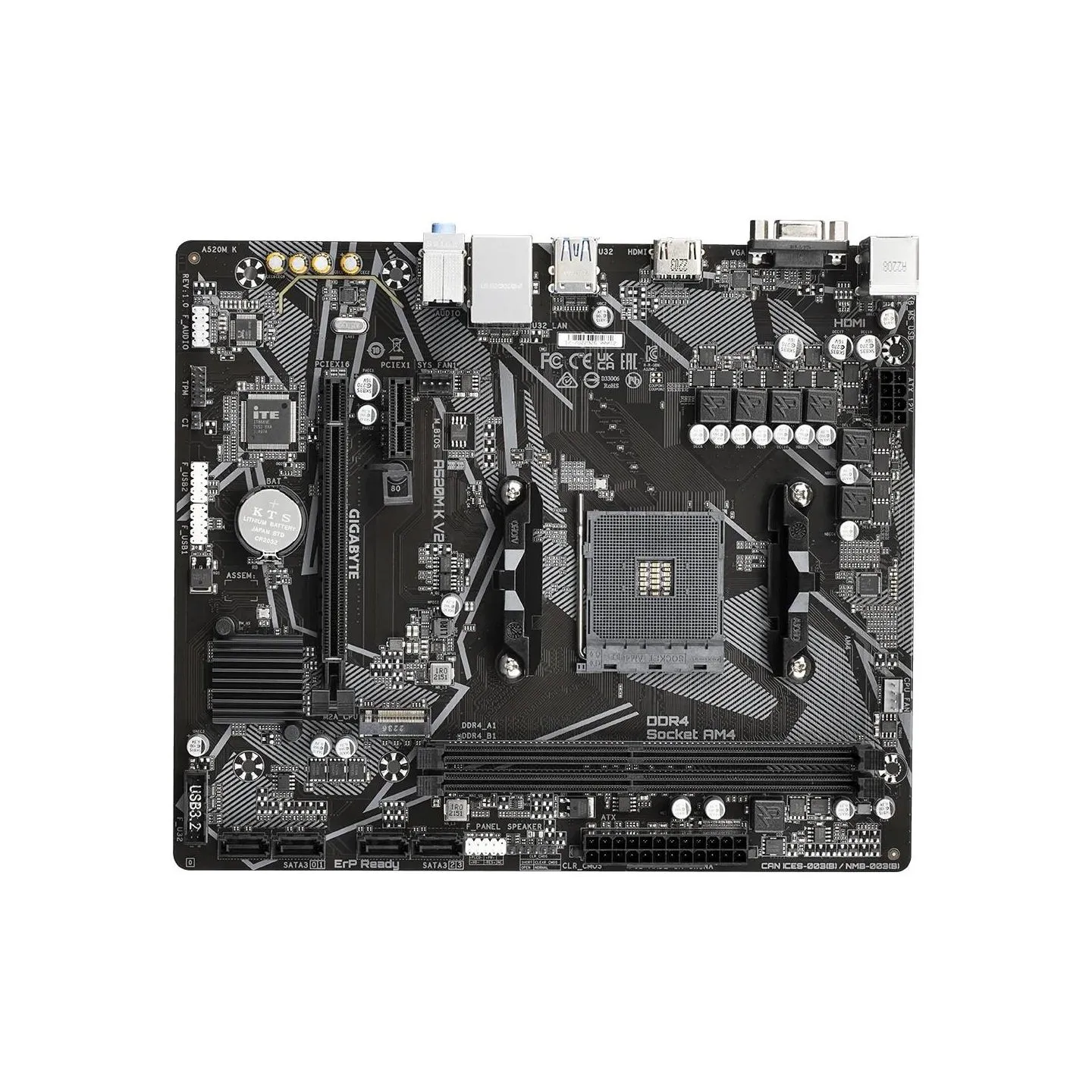 Gigabyte Mainboard|GIGABYTE|AMD A520|SAM4|Micro-ATX|Memory DDR4|Memory slots 2|1xPCI-Express 3.0 1x|1xPCI-Express 3.0 16x|1xM.2|