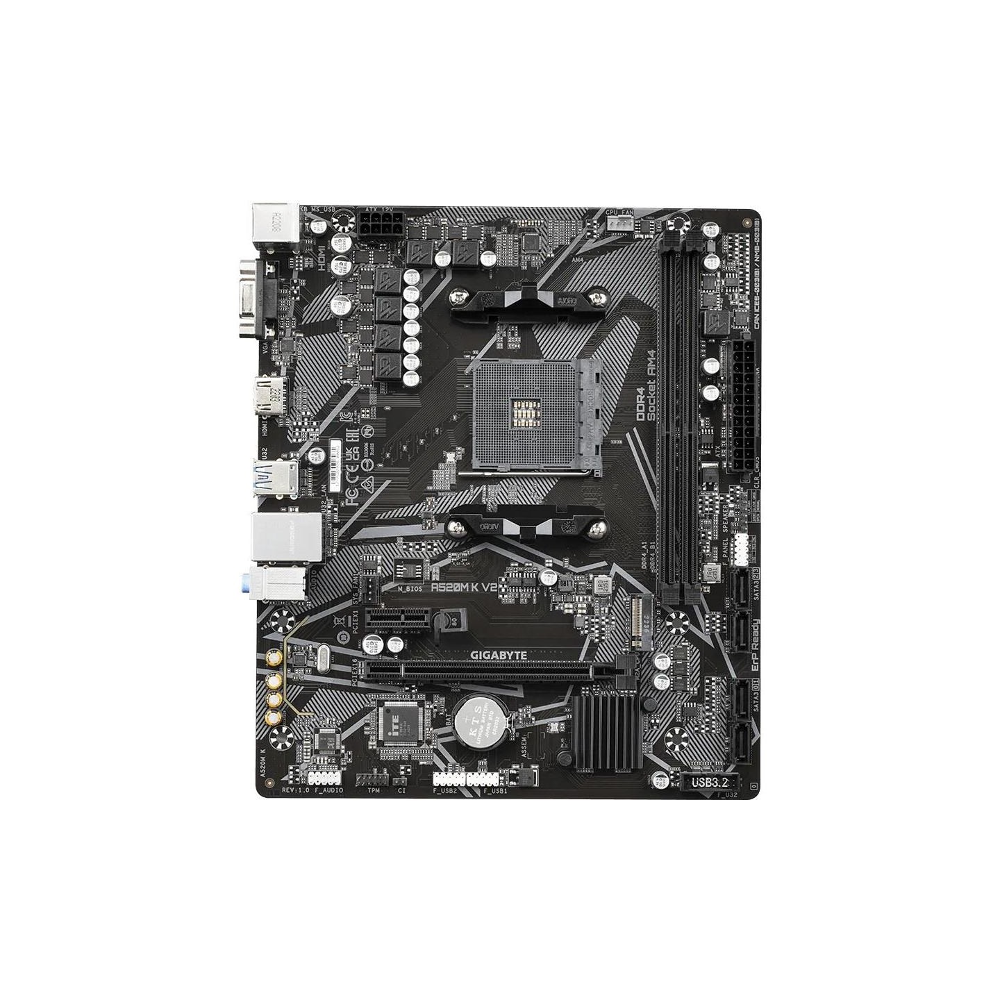 Gigabyte Mainboard|GIGABYTE|AMD A520|SAM4|Micro-ATX|Memory DDR4|Memory slots 2|1xPCI-Express 3.0 1x|1xPCI-Express 3.0 16x|1xM.2|