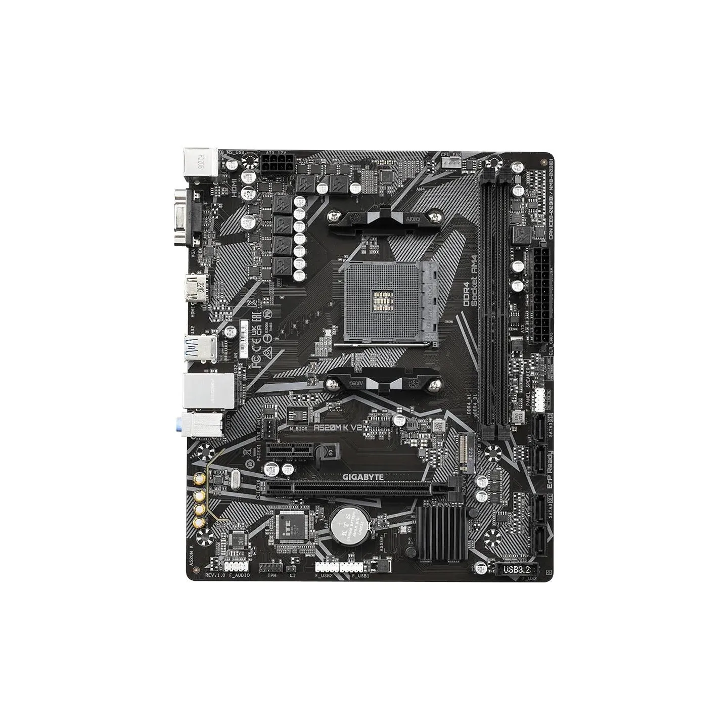 Gigabyte Mainboard|GIGABYTE|AMD A520|SAM4|Micro-ATX|Memory DDR4|Memory slots 2|1xPCI-Express 3.0 1x|1xPCI-Express 3.0 16x|1xM.2|
