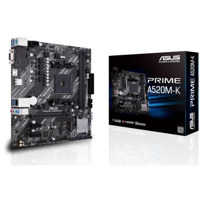 Asus Mainboard|ASUS|AMD A520|SAM4|MicroATX|2xPCI-Express 3.0 1x|1xPCI-Express 3.0 16x|1xM.2|Memory DDR4|Memory slots 2|1x15pin D