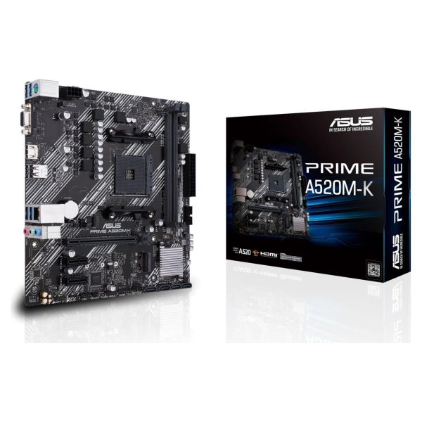 Asus Mainboard|ASUS|AMD A520|SAM4|MicroATX|2xPCI-Express 3.0 1x|1xPCI-Express 3.0 16x|1xM.2|Memory DDR4|Memory slots 2|1x15pin D