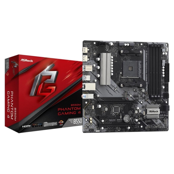Asrock Mainboard|ASROCK|AMD B550|SAM4|MicroATX|1xPCI-Express 3.0 1x|1xPCI-Express 3.0 4x|2xM.2|1xPCI-Express 4.0 16x|Memory DDR4