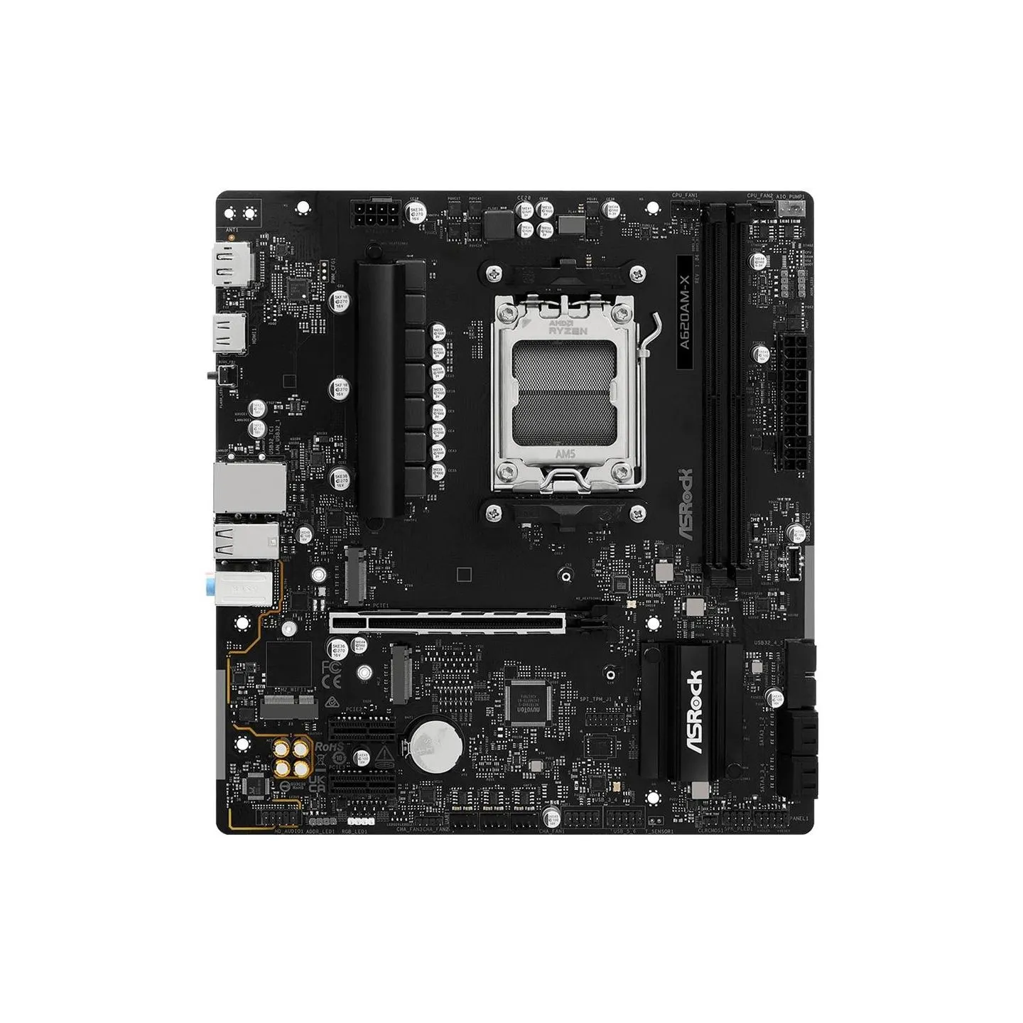 Asrock Mainboard|ASROCK|AMD A620A|SAM5|Micro-ATX|Memory DDR5|Memory slots 2|A620AM-X