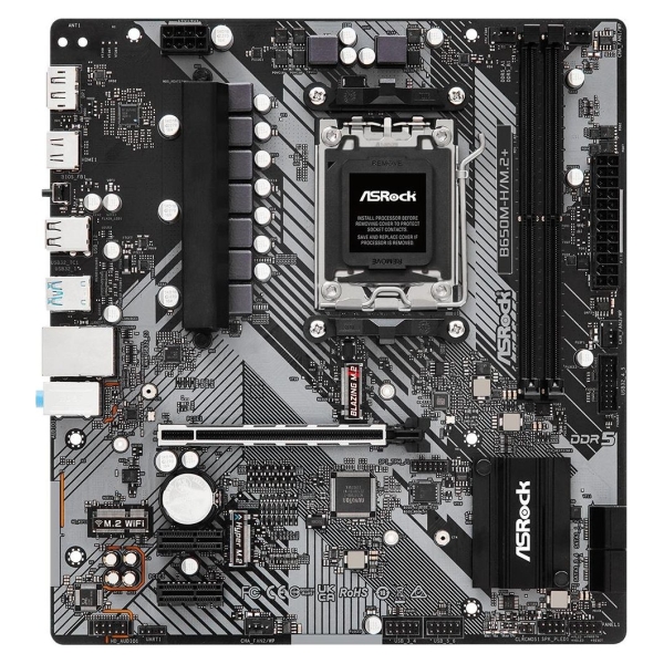 Asrock Mainboard|ASROCK|AMD B650|SAM5|Micro-ATX|Memory DDR5|Memory slots 2|1xPCI-E|2xPCI-Express 4.0 1x|1xPCI-Express 4.0 16x|1x